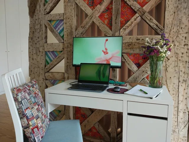 home office, work from home, computer, office, workplace, desktop, desk, laptop, business, cosy, comfortable, virtual, remote, remote work, homely, small office, office space, flowers, cushion, comfort, space, my space, creative work, brown computer, brown office, brown desk, remote work, remote work, remote work, remote work, remote work, small office, small office. Improving Small Business Workflows with the Tools You Already Have